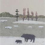 Весна. Медведи. 2005, 120х100, х.м.